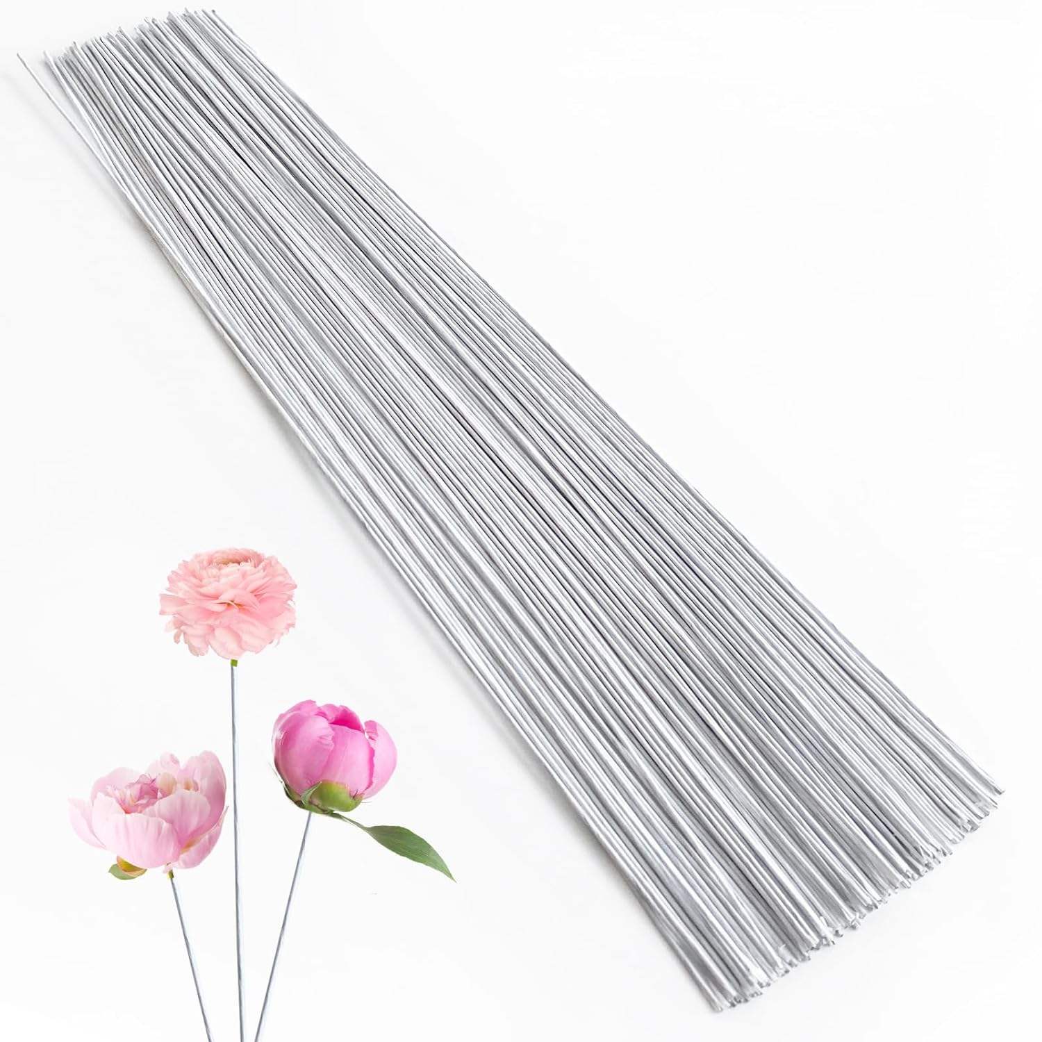 Crafteria 1.2mm Paper Coated White Stem Wire 100Gram