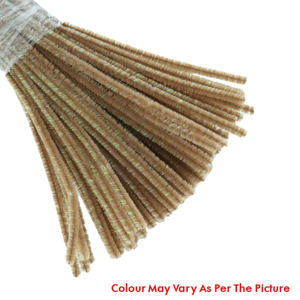 Crafteria Tussar (Faun) Shimmer Pipe Cleaner (100Pcs Approx.)