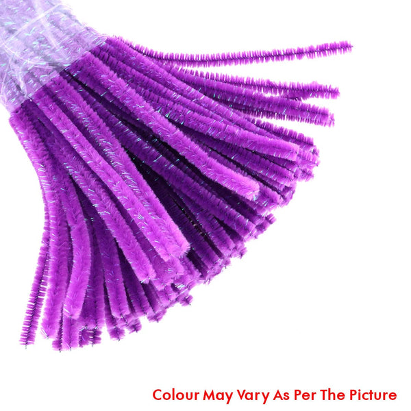 Crafteria Purple Shimmer Pipe Cleaner (100Pcs Approx.)