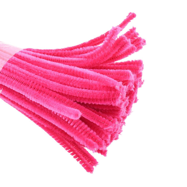 Crafteria Dark Pink Pipe Cleaner Regular Colour (100Pcs/Pack)