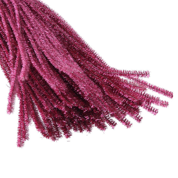 Crafteria Pink Pipe Cleaner Zari Mix Colour (100Pcs/Pack)