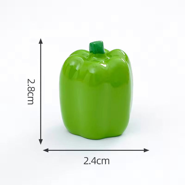 Crafteria Green Capsicum (4Pcs) Vegetable Miniature Series