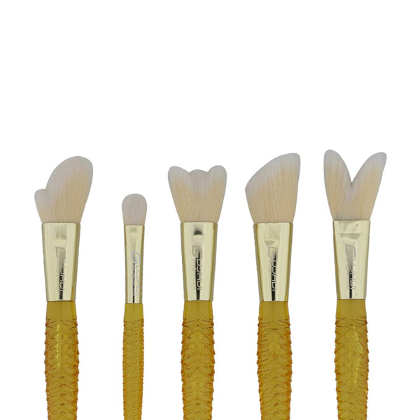 Crafteria 5 in 1 Makeup art brush set with marmaid theme handle