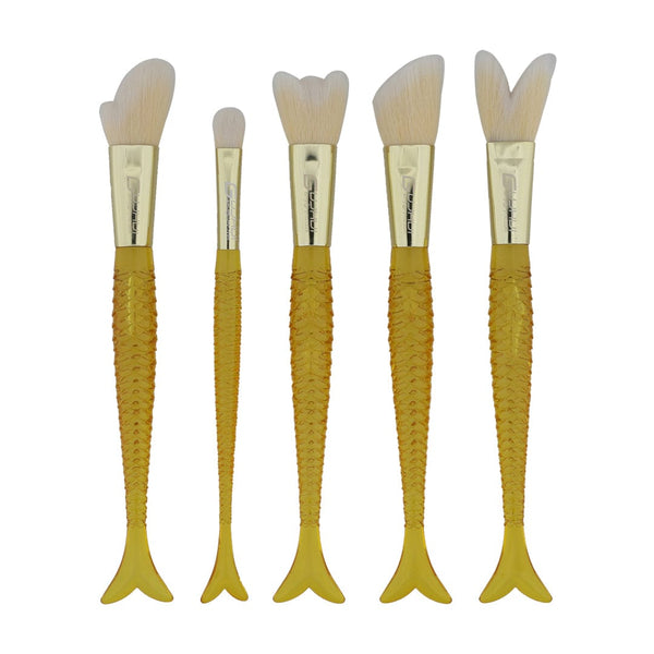 Crafteria 5 in 1 Makeup art brush set with marmaid theme handle