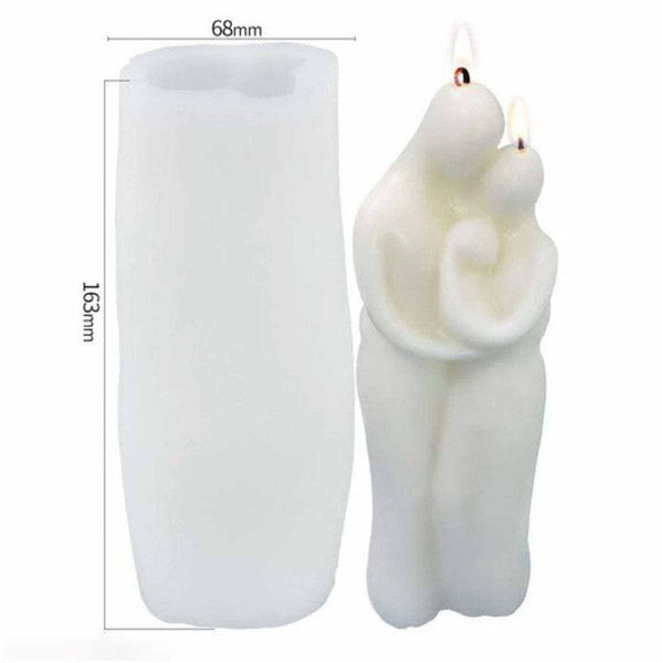 My Store Silicon Mould ROMANTIC COUPLE HUG CANDLE D04 MOULD