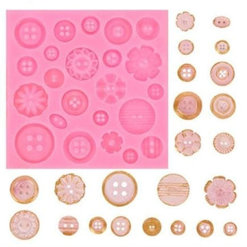 My Store Silicon Mould MULTY DESIGNER BUTTON MOULD