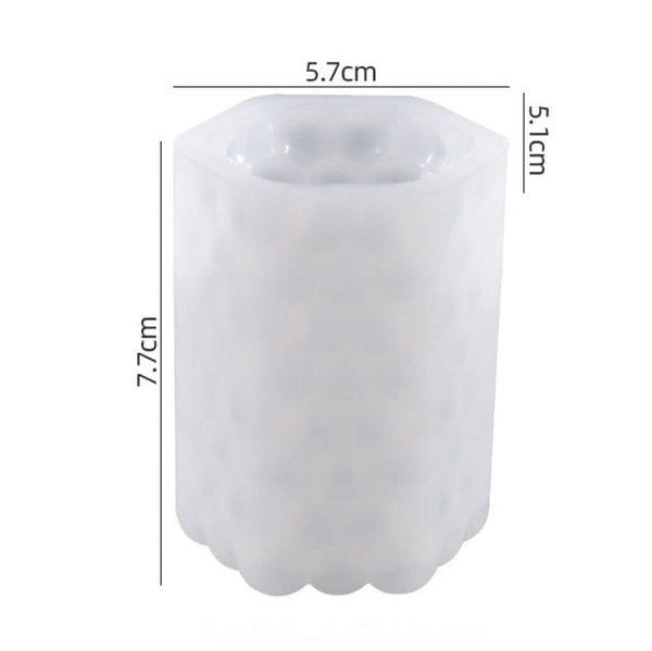 My Store Silicon Mould HEXAGON BUBBLE CANDLE MOULD