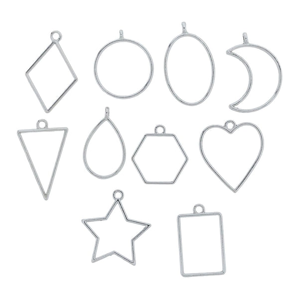 Crafteria Silver 10 In 1 Bezels Set