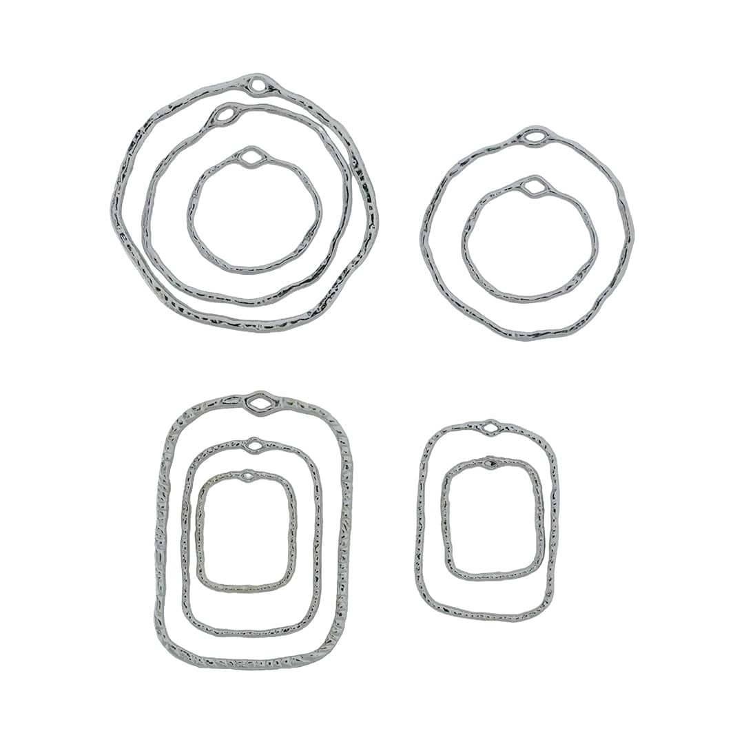 Crafteria Silver 10 In 1 Irragular Design Bezels Set