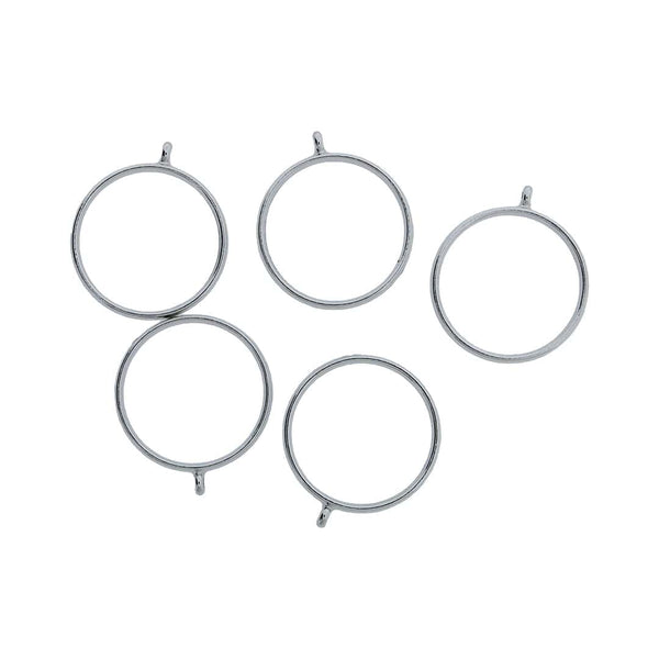 Crafteria Silver 5 In 1 Round Bezels Set