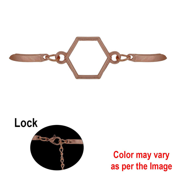 Crafteria Rose Gold 1Pc Hexagon Bracelet Bezels