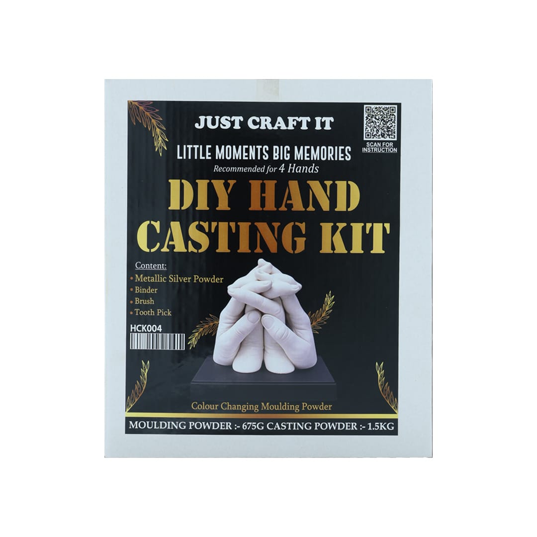 Crafteria Silver DIY Hand Casting Kit For 4 Hands