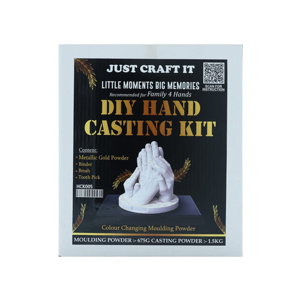 Crafteria Gold DIY Hand Casting Kit For Family 4 Hands