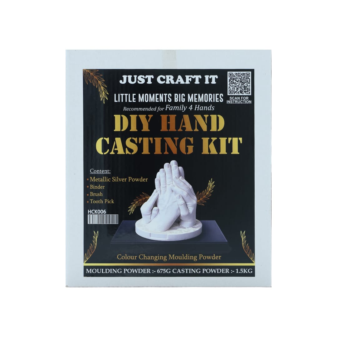 Crafteria Gold DIY Hand Casting Kit For Family 4 Hands