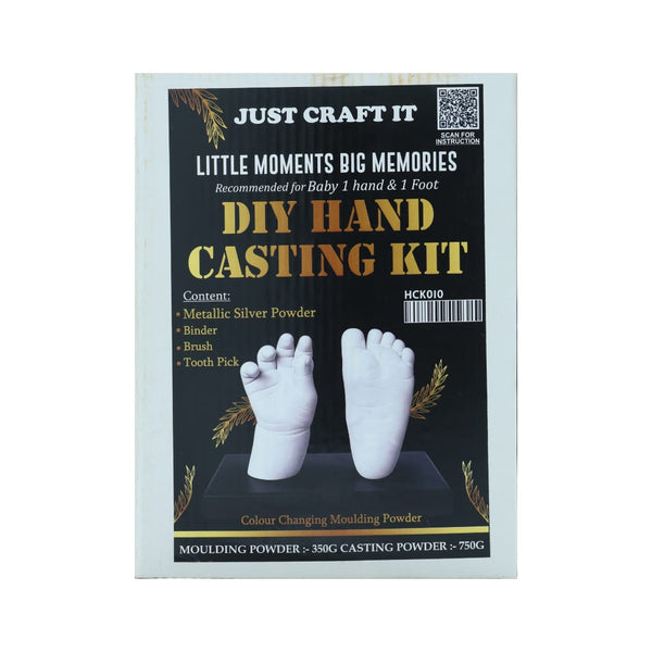 Crafteria Silver DIY Hand Casting Kit For Baby 1 Hand & 1 Foot