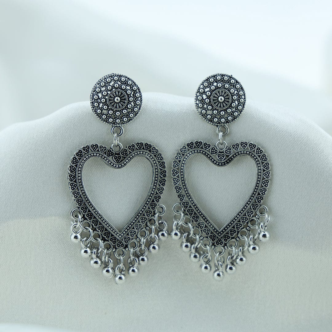 Crafteria Oxidized Silver Jhumka Design 24