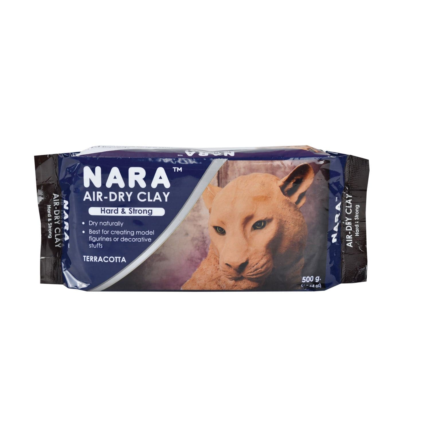 Crafteria Terracotta NARA Air-Dry Clay (Hard & Strong) 500g, Black
