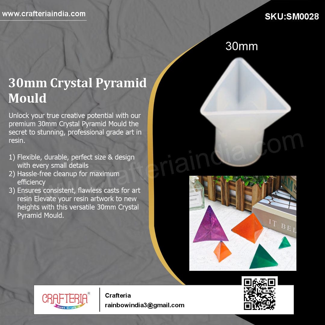 My Store Silicon Mould 30Mm Crystal Pyramid Mould