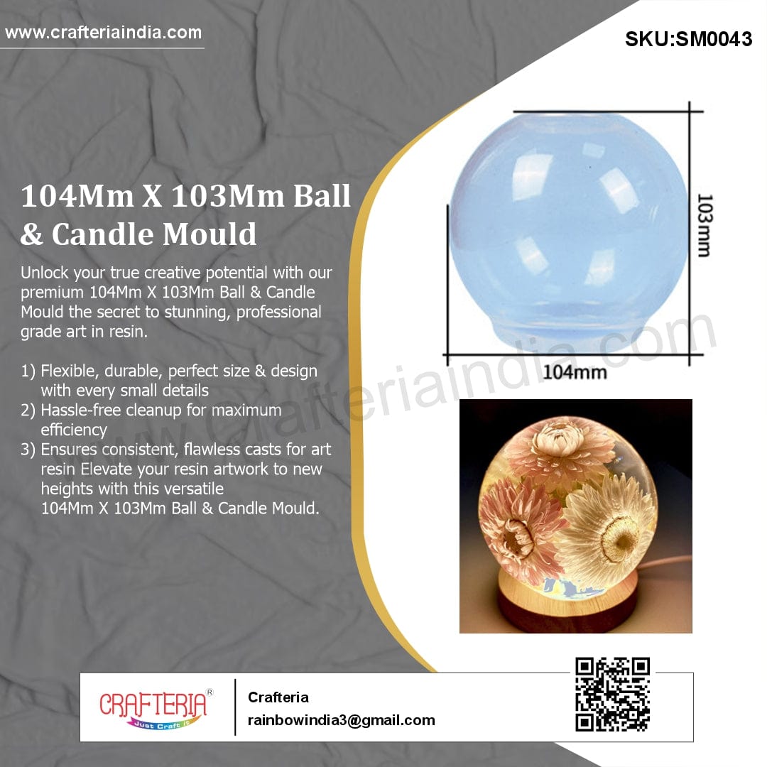 My Store Silicon Mould 104Mm X 103Mm Ball & Candle Mould