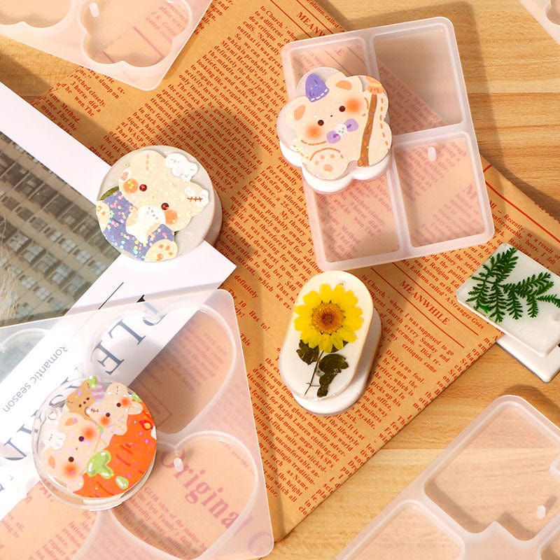 My Store Silicon Mould 4 Cavity Round Rakhi ,Lumba ,Jewellery & Clip Mould