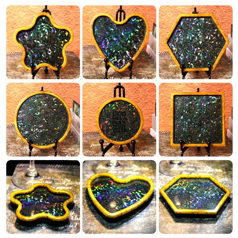 My Store Silicon Mould Holographic Big Round Trinklet Coaster Mould