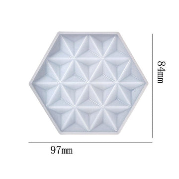 My Store Silicon Mould Hexagon With 3D 6 Corner Infinity Star Coaster Mould
