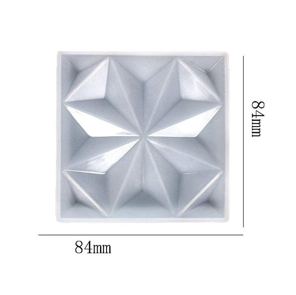 My Store Silicon Mould Square With 3D 8 Corner Star Coaster Mould