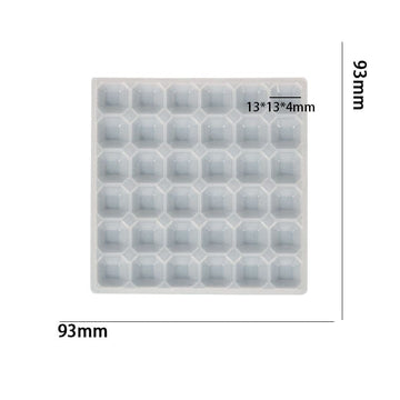 My Store Silicon Mould 36 Cavity Octagon Diamond Mosaic Mould For Recasting & Lippan Art