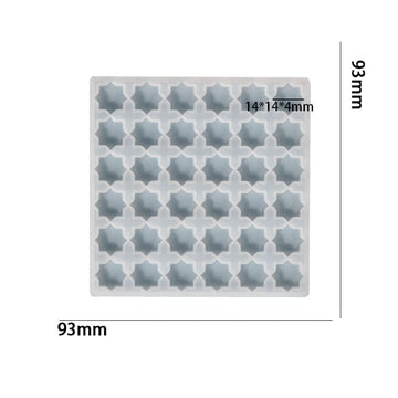 My Store Silicon Mould 36 Cavity 8 Corner Mosaic Mould For Recasting & Lippan Art