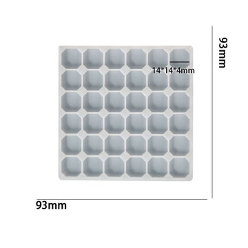 My Store Silicon Mould 36 Cavity Octogan Mosaic Mould For Recasting & Lippan Art