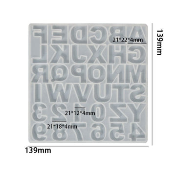My Store Silicon Mould 36 Cavity Abcd Alphabet Mosaic Mould For Recasting & Lippan Art