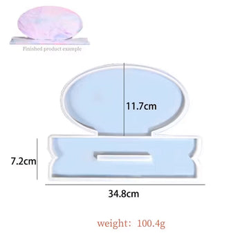 My Store Silicon Mould Oval Photo Frame & Display With Stand