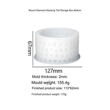 My Store Silicon Mould Round Diamond Stacking Planter & Bowl Mould