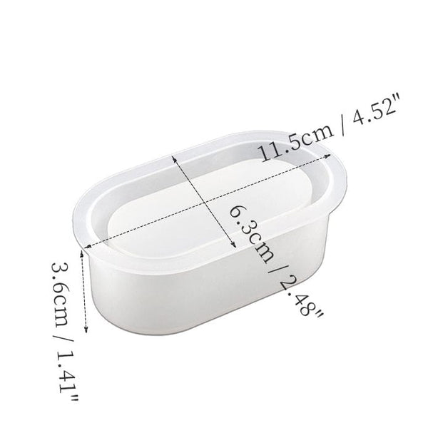 My Store Silicon Mould Oval Candle Jar Mould