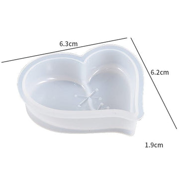 My Store Silicon Mould Heart With Stitches Mould