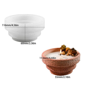 My Store Silicon Mould Step Candle Cup Mould