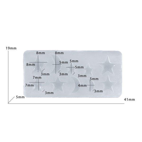 My Store Silicon Mould Star Moon Stone Mould