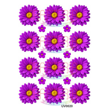 Crafteria Purple Daisy Flowers UV DTF Sticker