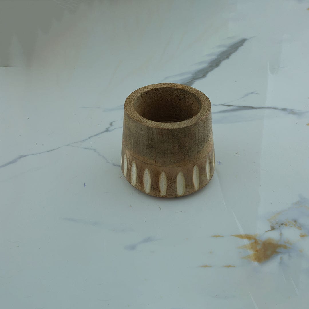 Crafteria Wooden Long Jar Candle Holder